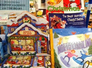 A selection of Christmas books available at Books to Be Red